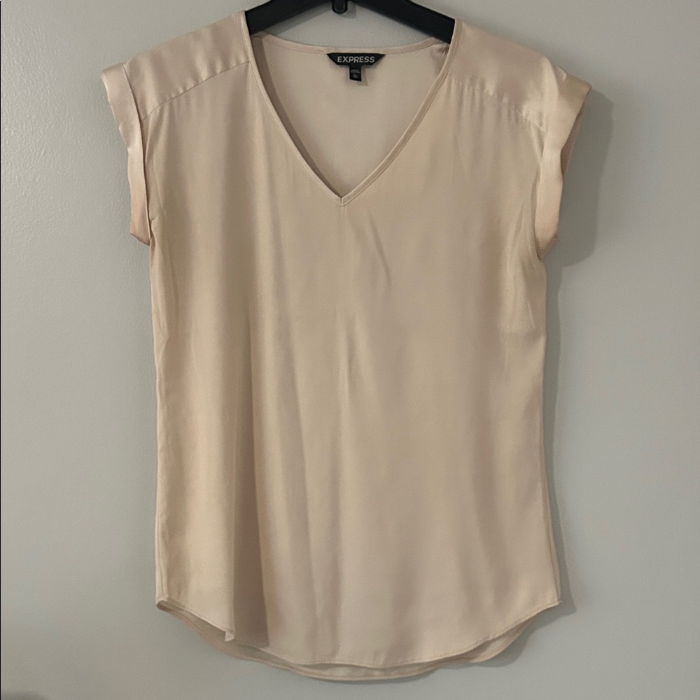 Express Women's Elegant Cream Blouse